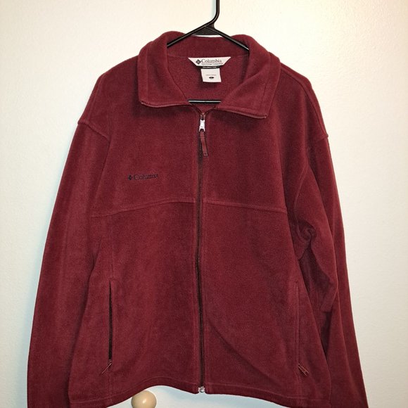 Columbia Other - Columbia Men's Rust Red Fleece Zip Up Jacket Size Large